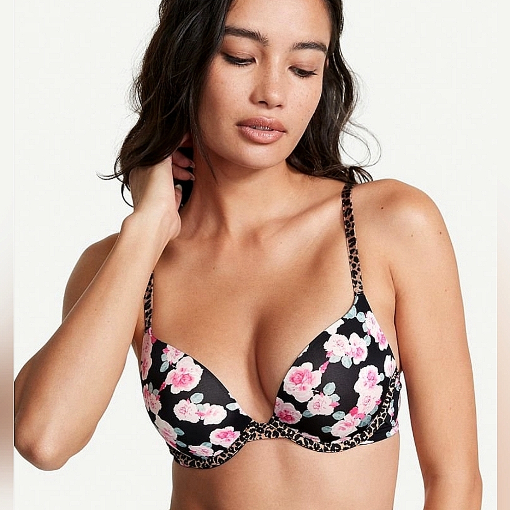 Victoria's Secret Sexy Tee Floral Animal Print Push-Up Bra 36DD